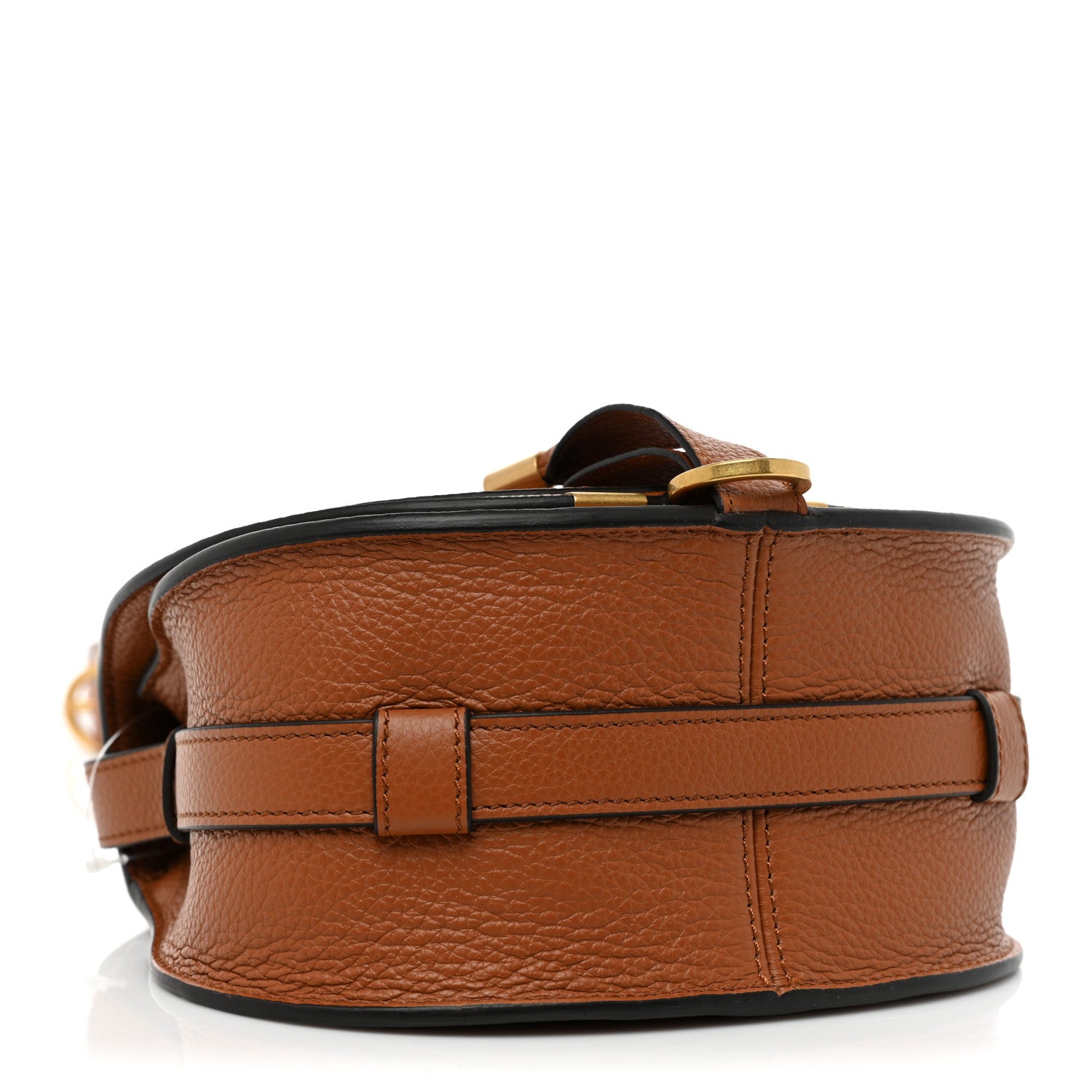 Chloe Calfskin Mini Marcie Round Crossbody Bag Tan 4 of 7