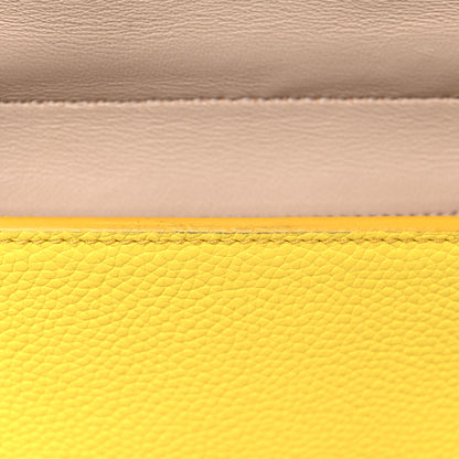 Salvatore Ferragamo Calfskin Sofia Gancini Satchel Yellow 15 of 24