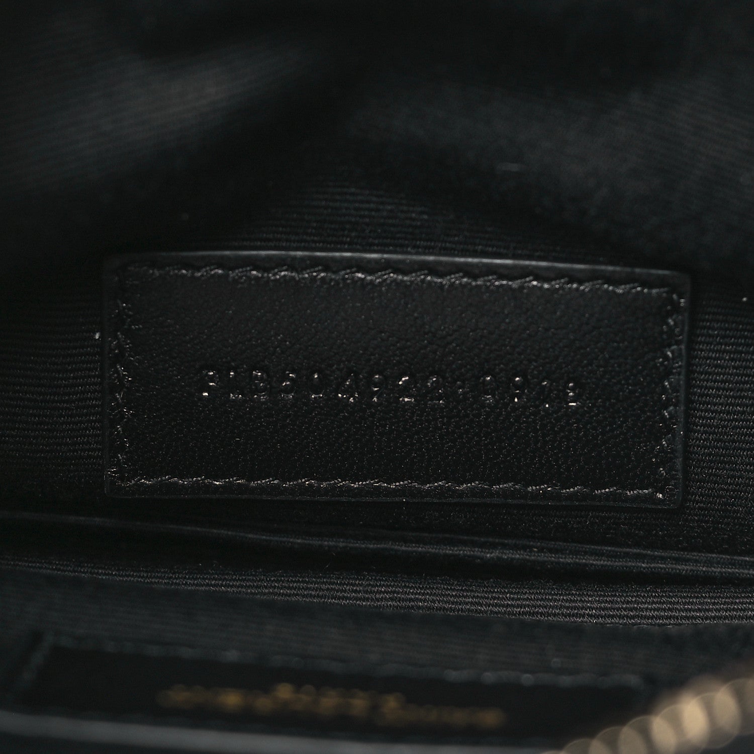 Saint Laurent Grain De Poudre Chevron Monogram Bill Pouch Black 7 of 8