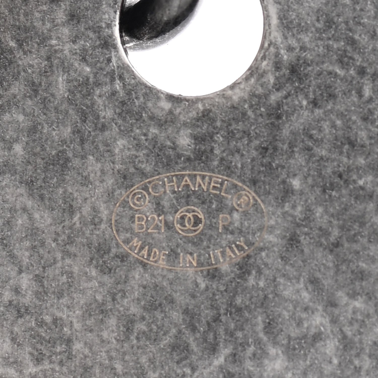 Chanel Ruthenium ID Dog Tag Charm Necklace Silver Gold 3 of 6