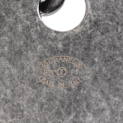Chanel Ruthenium ID Dog Tag Charm Necklace Silver Gold 3 of 6