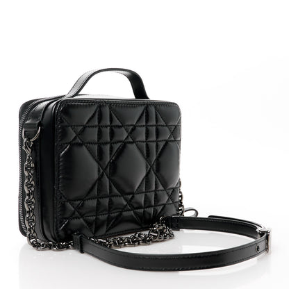 Christian Dior Calfskin Macrocannage Caro Box Bag Black 3 of 10