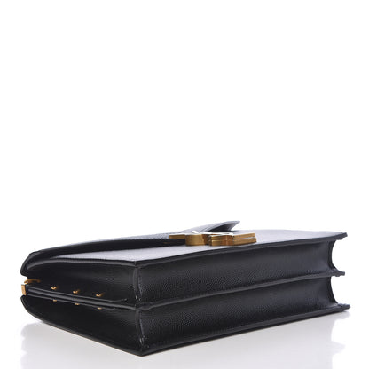 Saint Laurent Grain De Poudre Monogram Marceau Crossbody Bag Black 4 of 10
