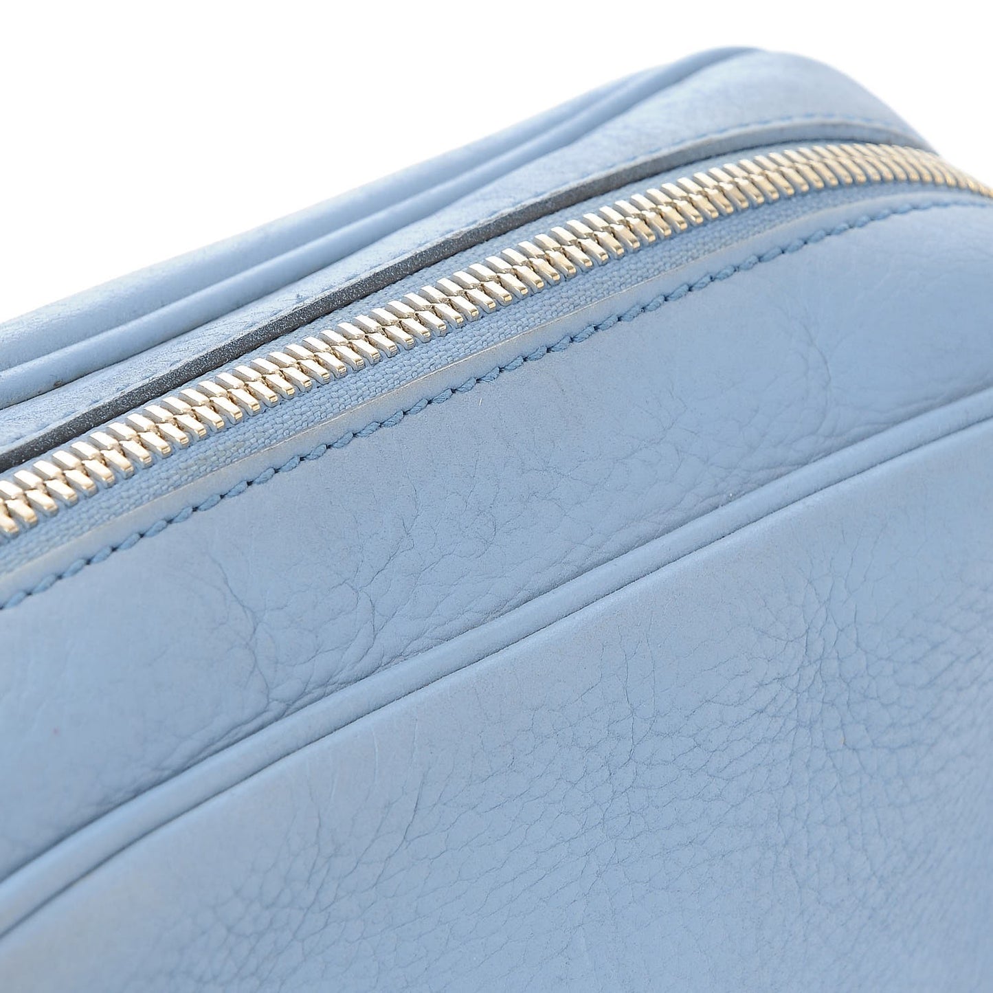 Vitello Range Small Soho Disco Bag Mineral Blue