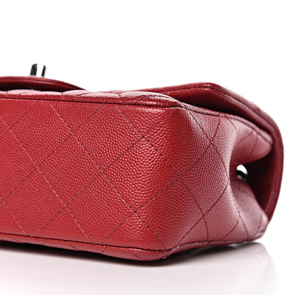 Chanel Caviar Quilted Mini Rectangular Flap Dark Red 9 of 9