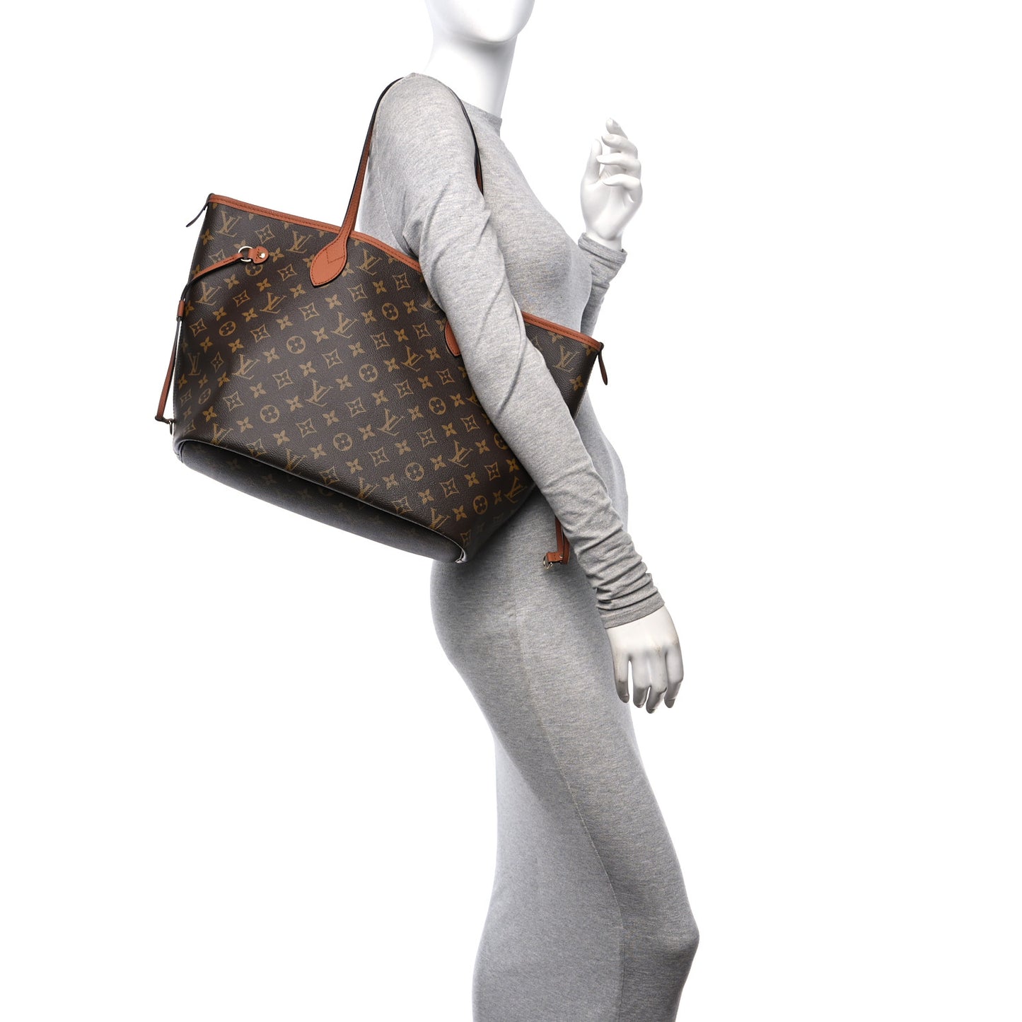 Monogram Calfskin Neo Neverfull Inside Out MM Tan