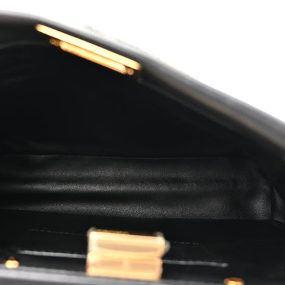 Fendi Shearling Nappa Macro FF 1974 Mini Peekaboo Iconic Satchel Tobacco Black 6 of 12
