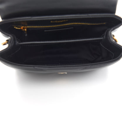 Saint Laurent Calfskin Y Quilted Monogram Toy Loulou Crossbody Bag Black 5 of 8