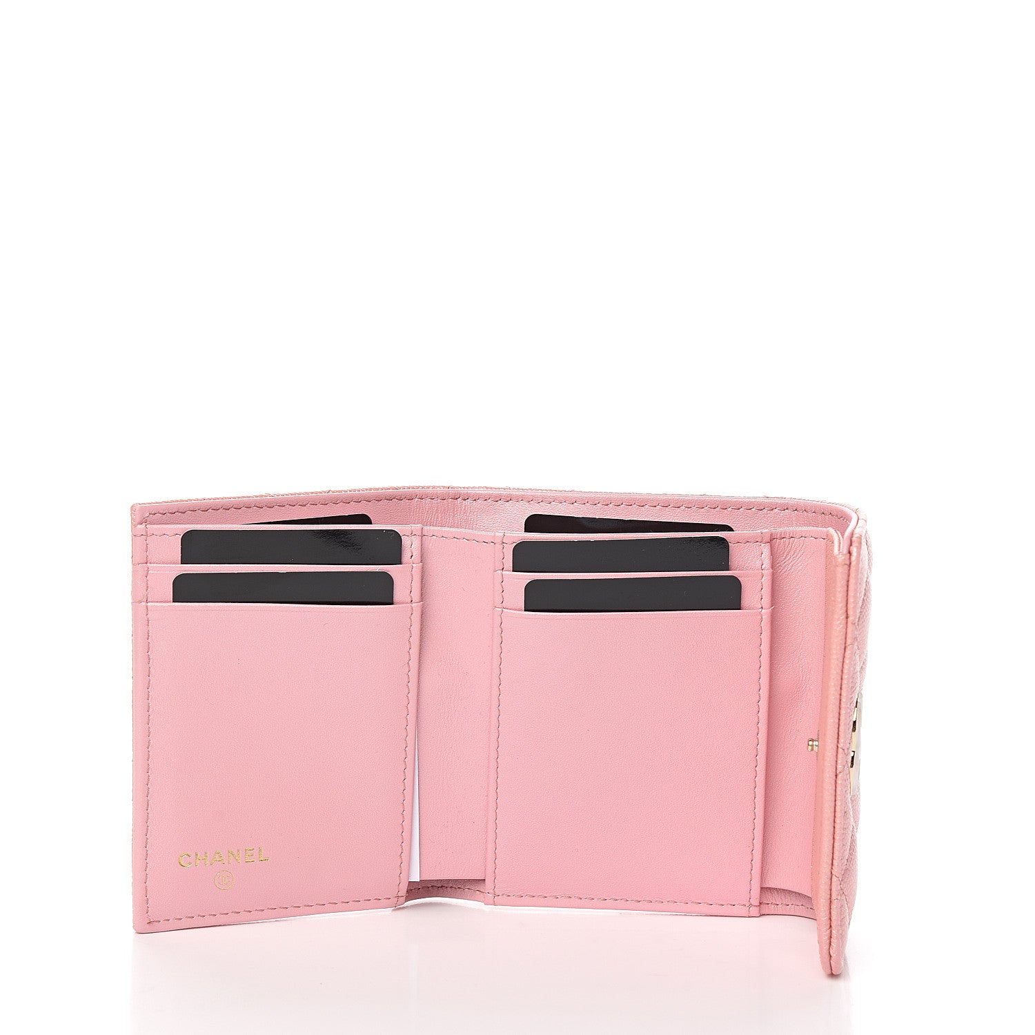 Chanel Iridescent Caviar Quilted Small Flap Wallet Rose Pink 4 of 8