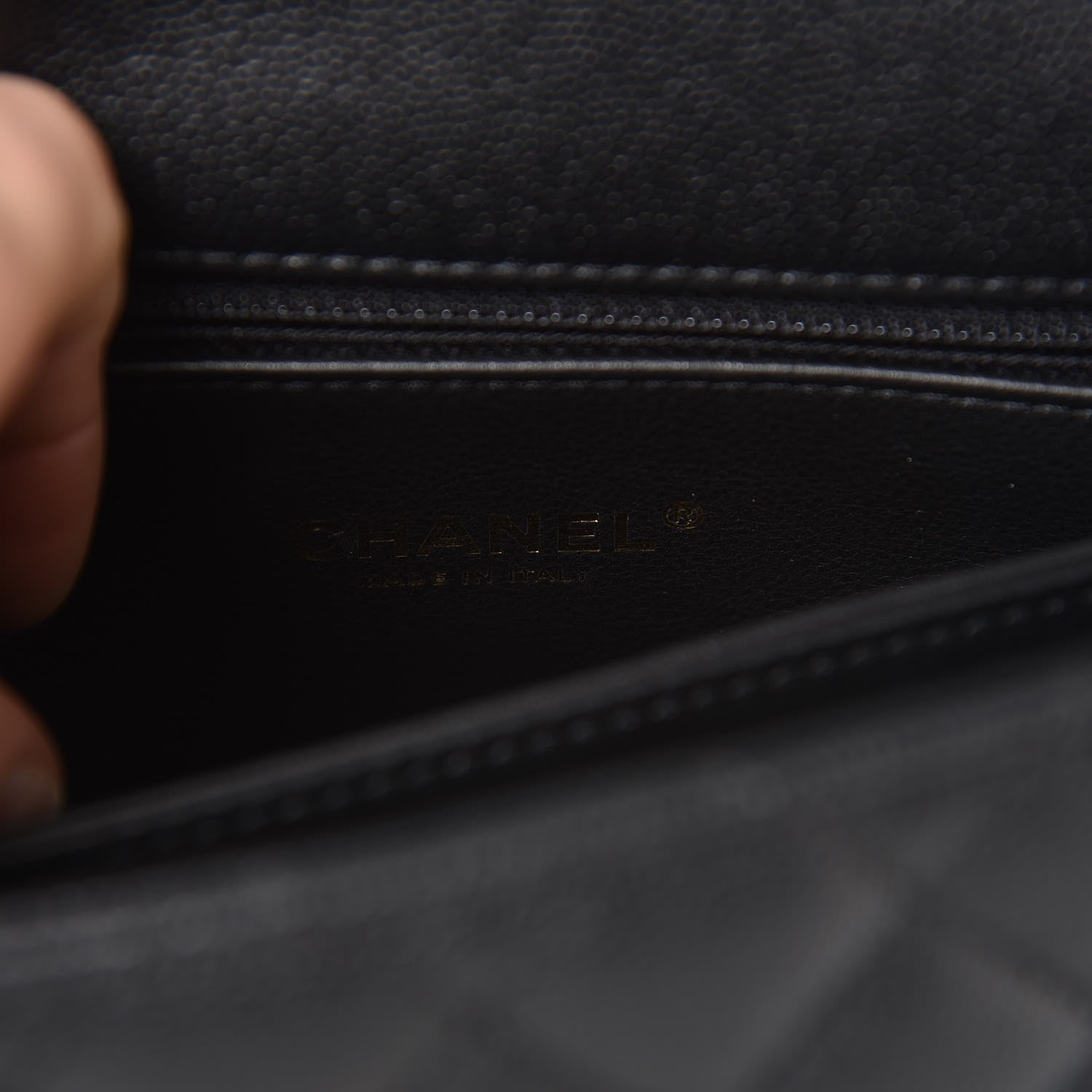 Chanel Caviar Lizard Quilted Mini Coco Handle Flap Black 8 of 10