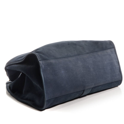 Gucci Nubuck Large Soft Stirrup Shoulder Bag Navy 4 of 7