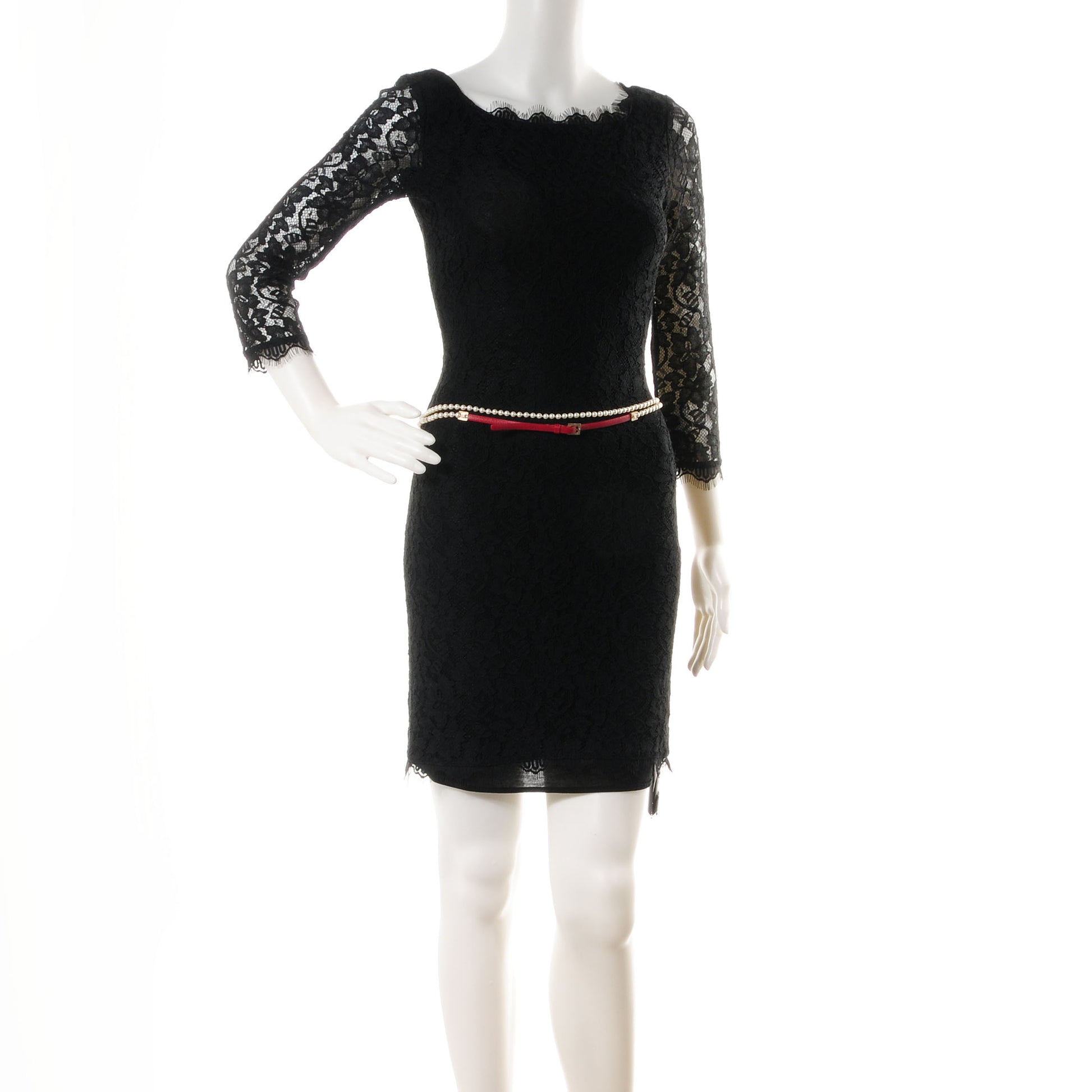 Chanel Pearl and Leather CC Double Wrap Belt Red 2 of 7