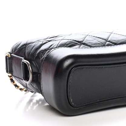 Chanel Aged Calfskin Quilted Small Gabrielle Hobo Black 8 of 9