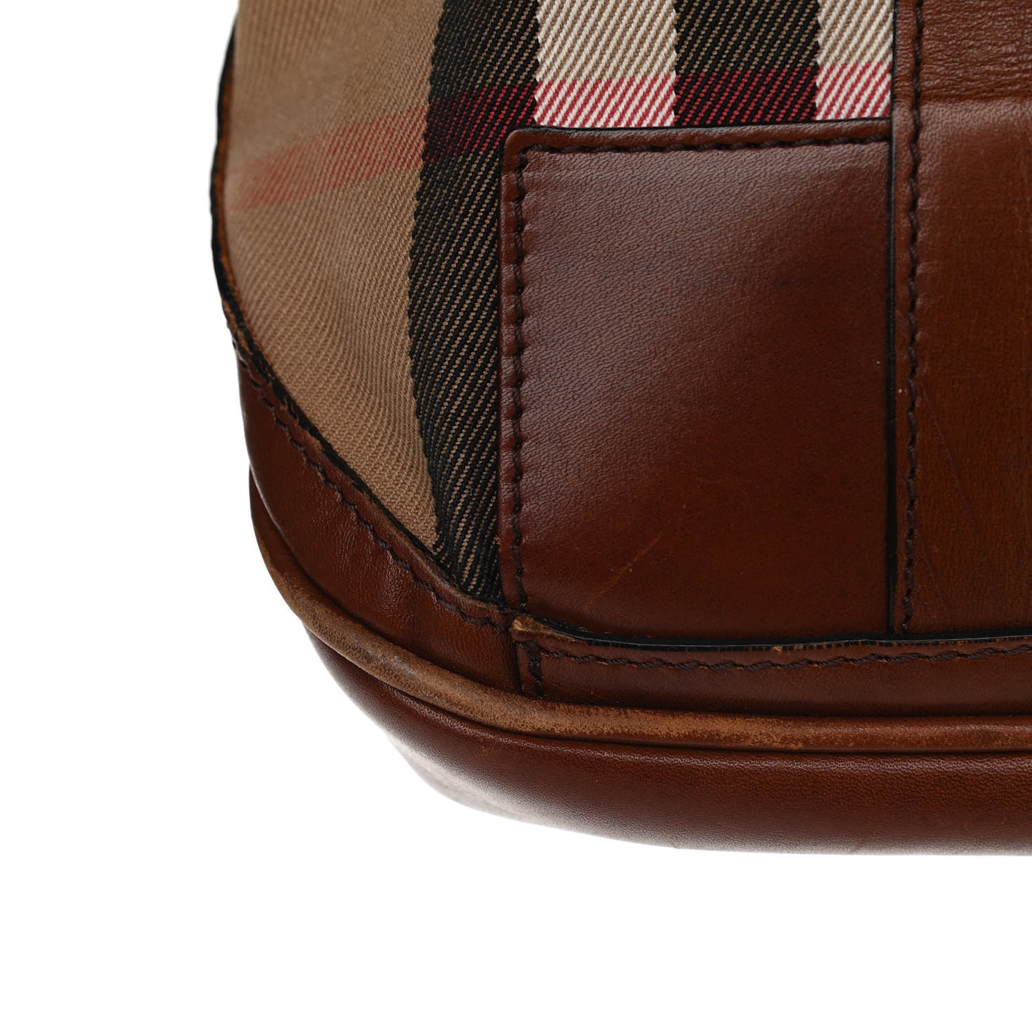 House Check Tote Dark Tan