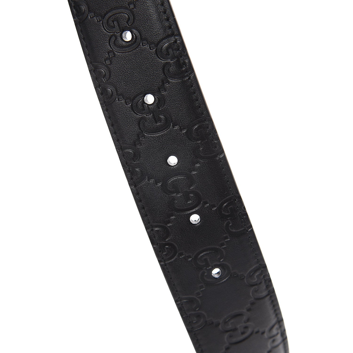 Gucci Guccissima Signature Interlocking G 40mm Belt 85 34 Black 5 of 5