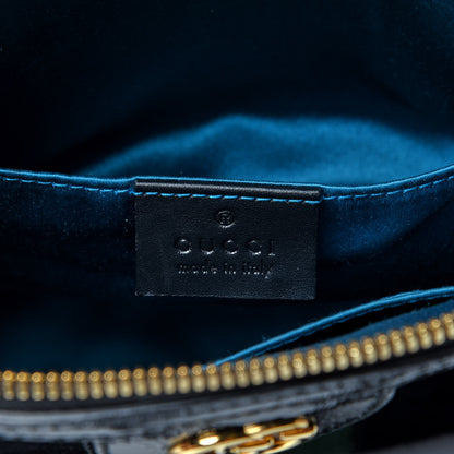Gucci Suede Patent Web GG Small Ophidia Dome Shoulder Bag Black 6 of 10
