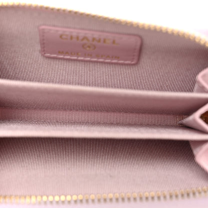 Chanel Caviar Quilted Zip Coin Purse Light Pink 5 of 8