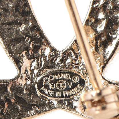 Chanel CC Pearl Brooch Pin Gold 4 of 5