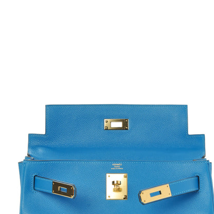 Hermes Evercolor Kelly Retourne 28 Bleu Hydra 18 of 35