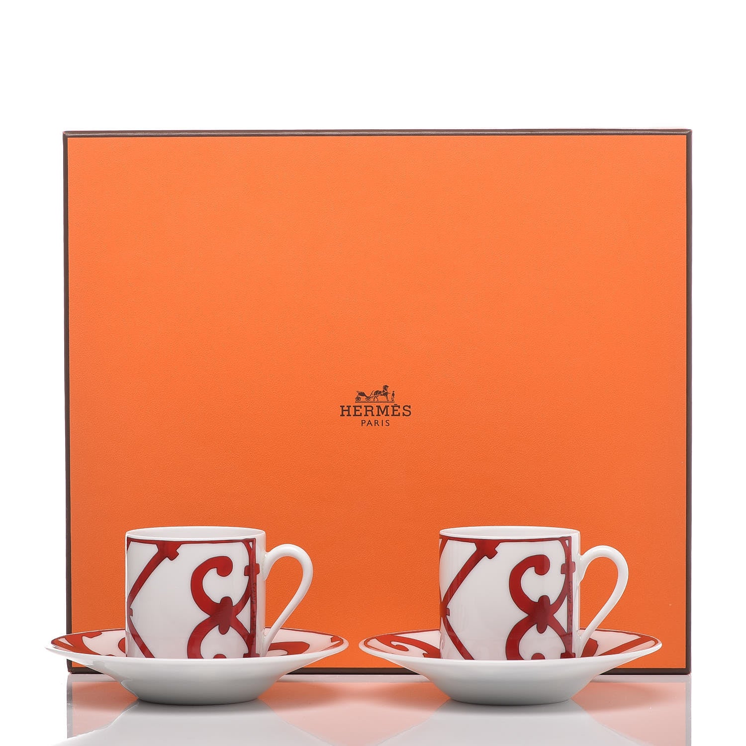 Hermes Porcelain Balcon du Guadalquivir Tea Cup and Saucer Set of 2 11 of 11