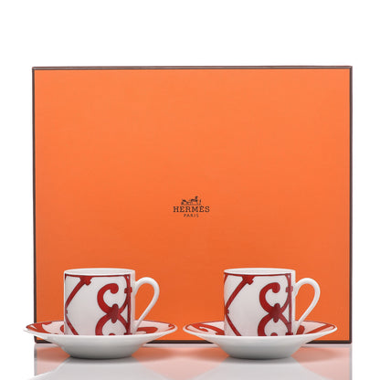 Hermes Porcelain Balcon du Guadalquivir Tea Cup and Saucer Set of 2 11 of 11