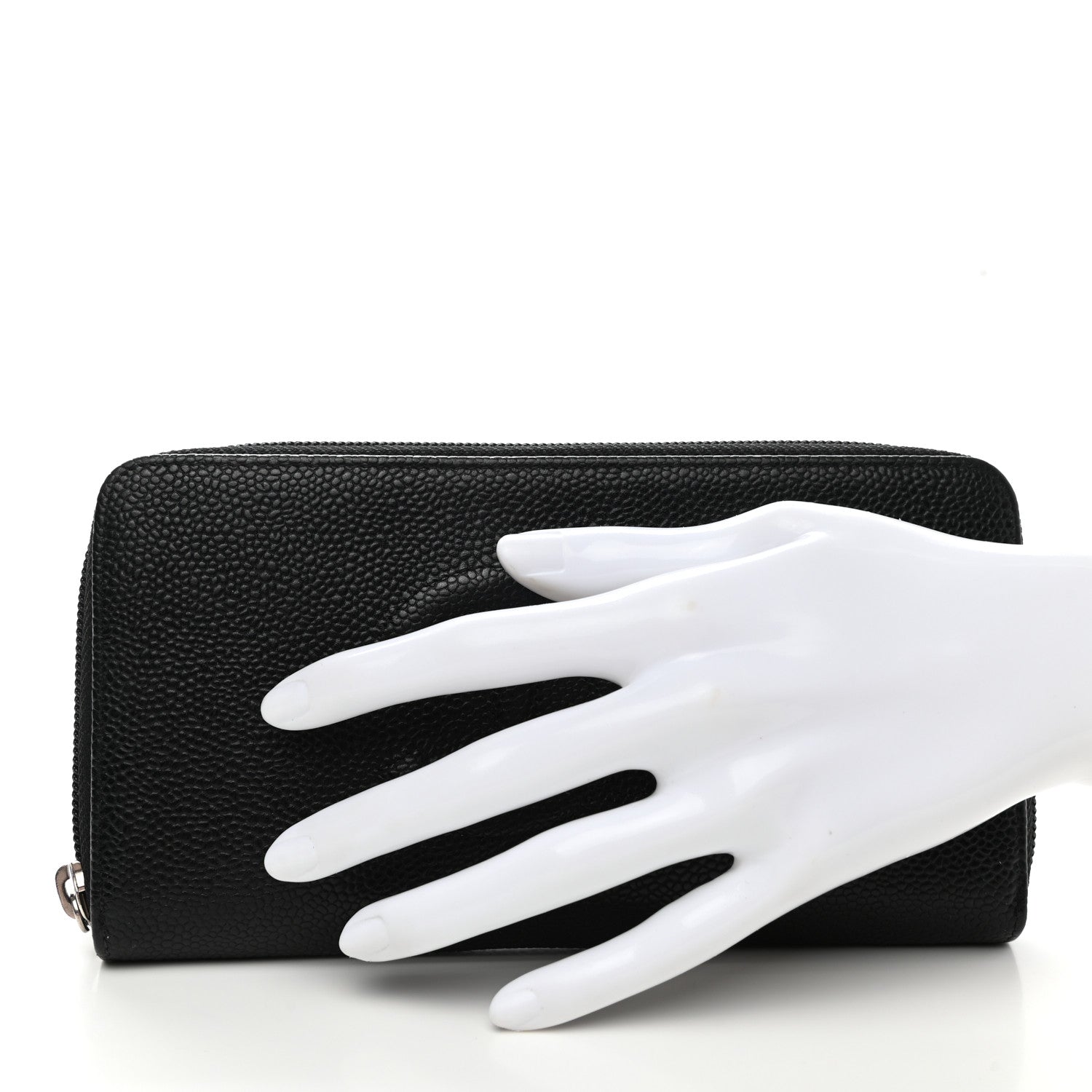 Chanel Caviar Large Timeless CC Zip Around Wallet Black 2 of 8