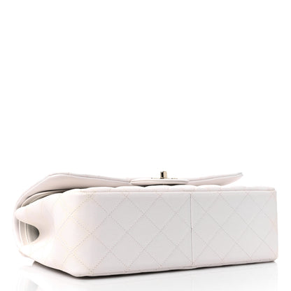 Chanel Caviar Quilted Jumbo Double Flap White 5 of 21