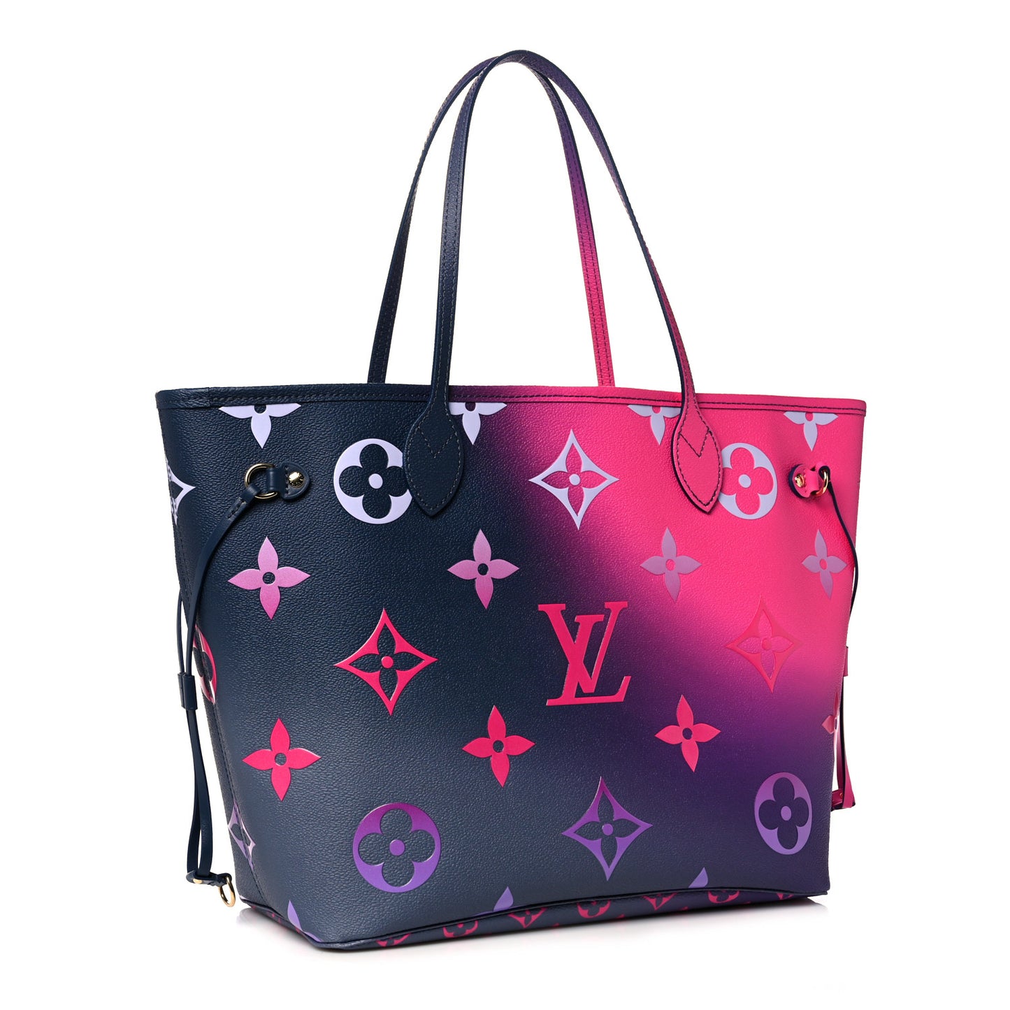 Monogram Giant Spring In The City Neverfull MM Midnight Fuchsia