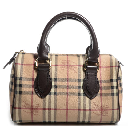 Burberry Haymarket Check Small Chester Bowling Bag Chocolate 1 of 8