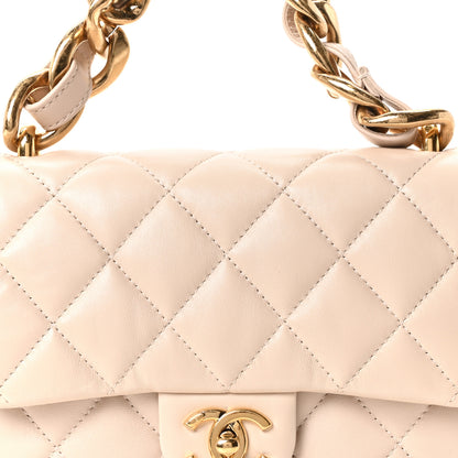 Chanel Lambskin Quilted Small CC Funky Town Flap Beige 8 of 10