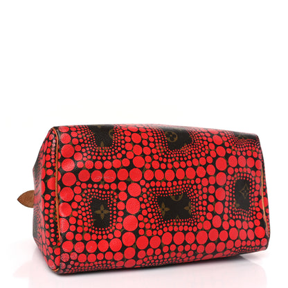 Louis Vuitton Monogram Kusama Town Speedy 30 Red 4 of 7