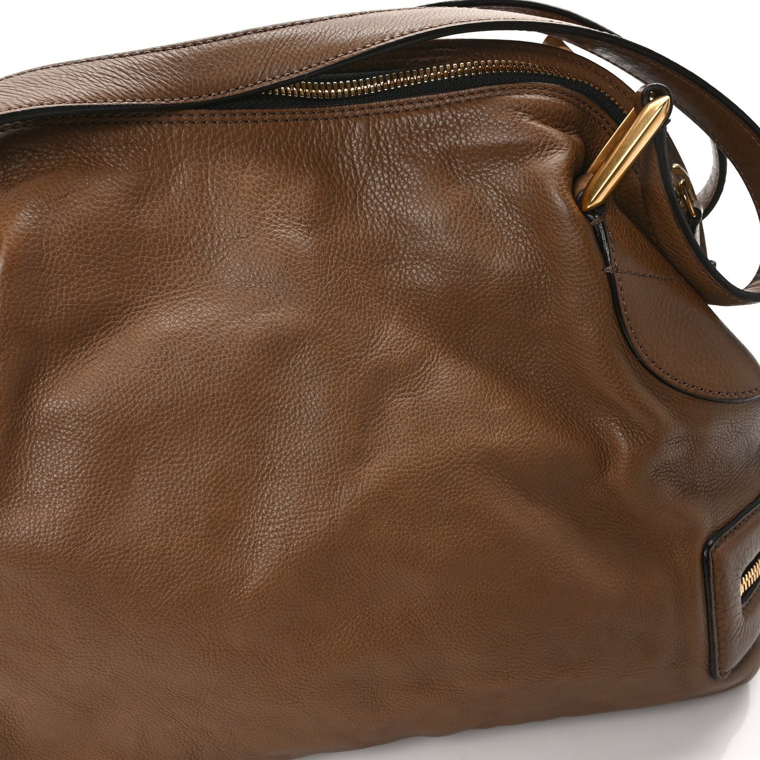 Chloe Calfskin Cary Zipped Shoulder Bag Taupe 9 of 11