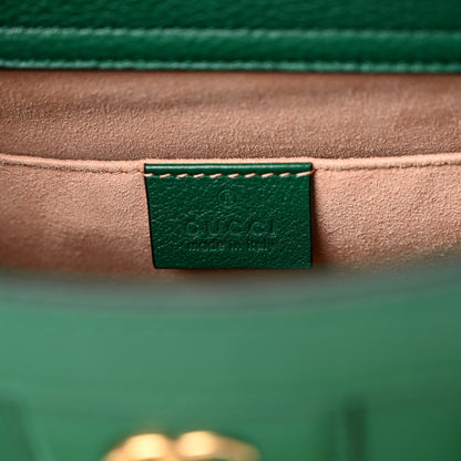 Gucci Wonka Grain Calfskin Small Diana Tote Bag Green Yellow Fluo 6 of 11