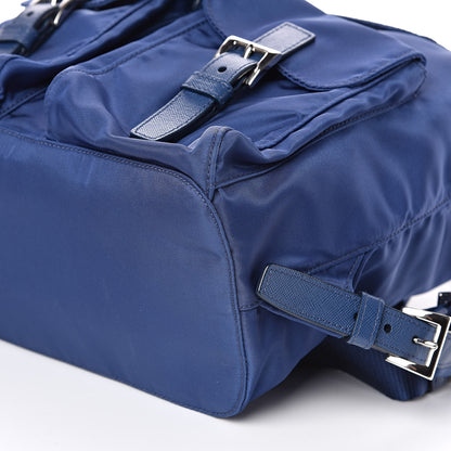 Prada Tessuto Nylon Saffiano Vela Backpack Bleuette 11 of 11