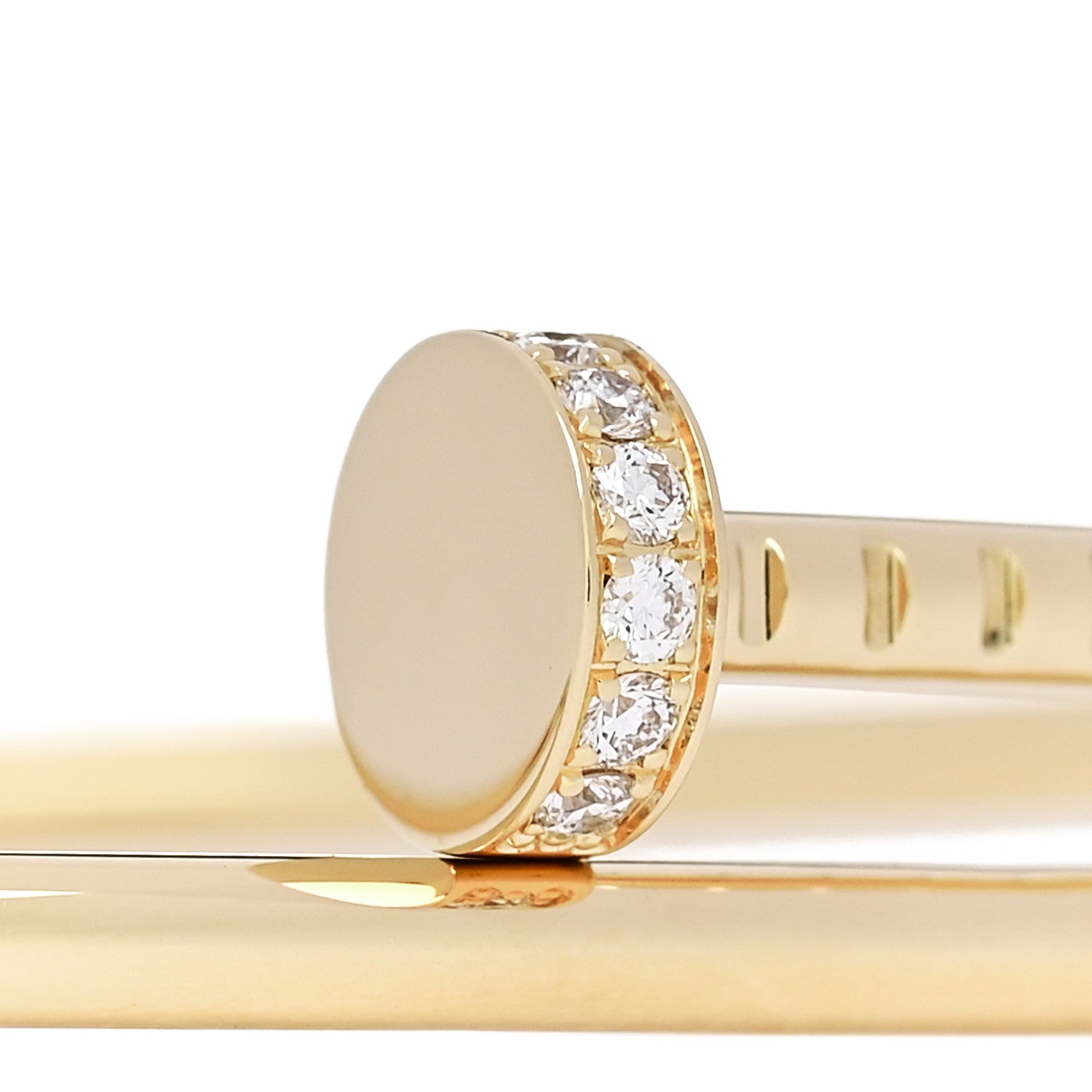 Cartier 18K Yellow Gold Diamond Small Juste Un Clou Bracelet 18 3 of 5