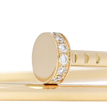 Cartier 18K Yellow Gold Diamond Small Juste Un Clou Bracelet 18 3 of 5