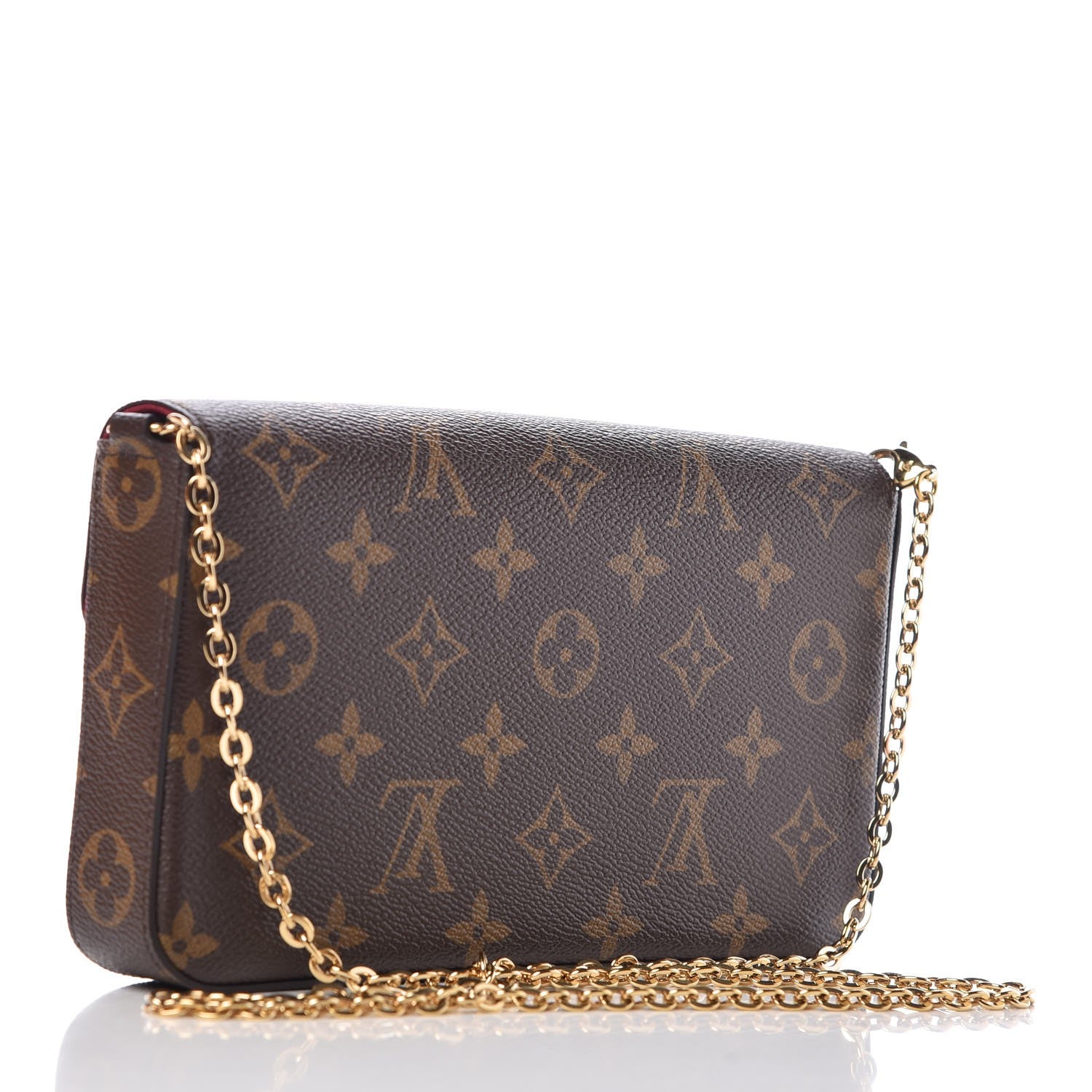 Louis Vuitton Monogram Pochette Felicie Chain Wallet Fuchsia 4 of 9