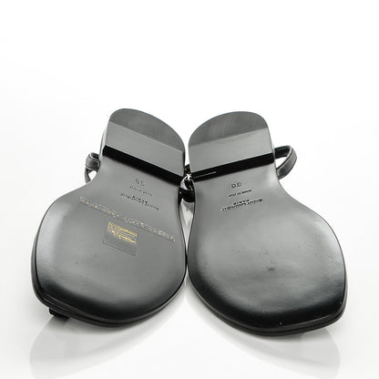Saint Laurent Calfskin Nu Pieds 05 Sandals 36 Black 5 of 7
