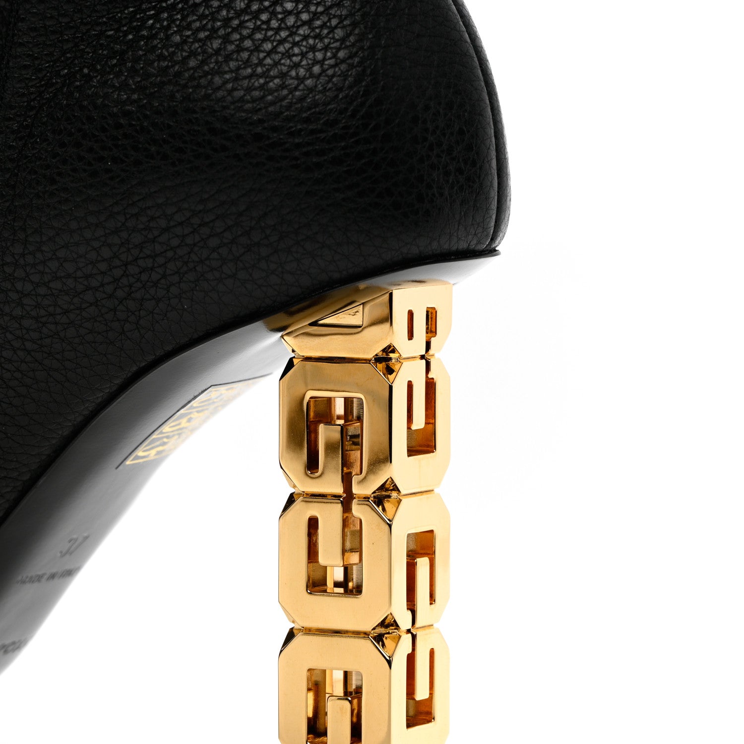 Givenchy Grained Calfskin G Cube Heel Ankle Boots 37 Black 10 of 12