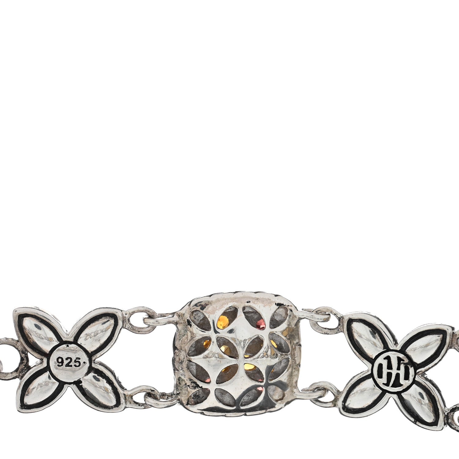 John Hardy Sterling Silver 18K Yellow Gold Citrine Garnet Batu Kawung Bracelet 3 of 3