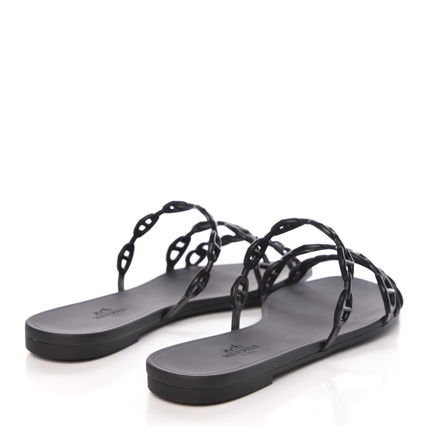 Rubber Chaine d'Ancre Rivage Sandals 37 Black