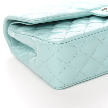Chanel Patent Calfskin Quilted Medium Double Flap Light Green 8 of 11