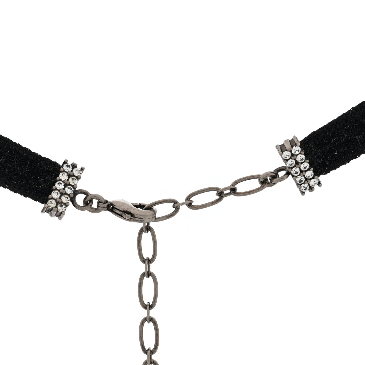 Velvet Crystal J’Adior Choker Necklace Black