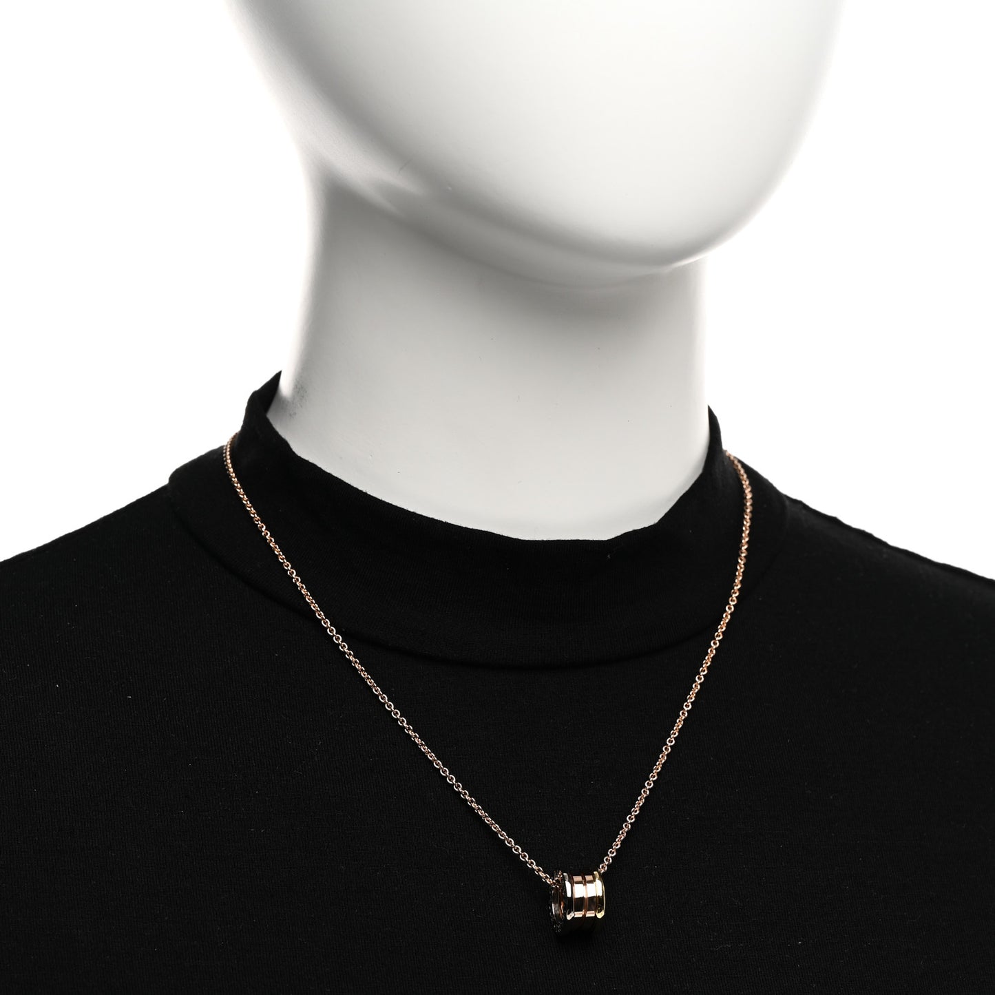 18K Rose White Yellow Gold B.Zero1 Pendant Necklace