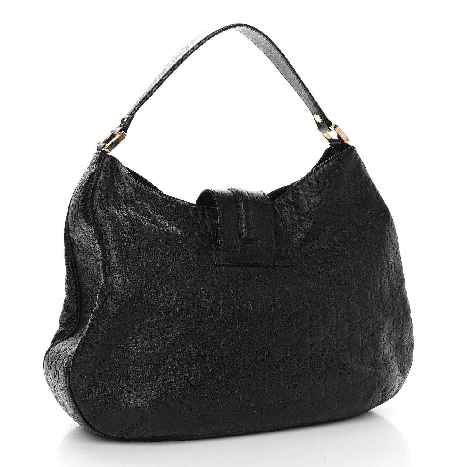 Gucci Guccissima Large New Ladies Web Hobo Black 3 of 10