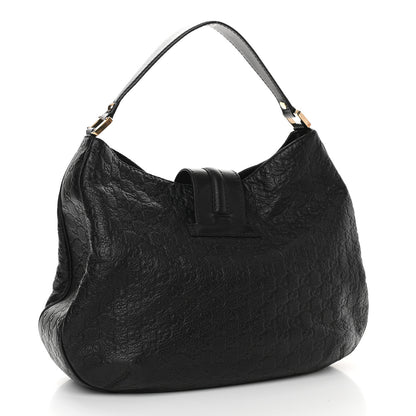 Gucci Guccissima Large New Ladies Web Hobo Black 3 of 10
