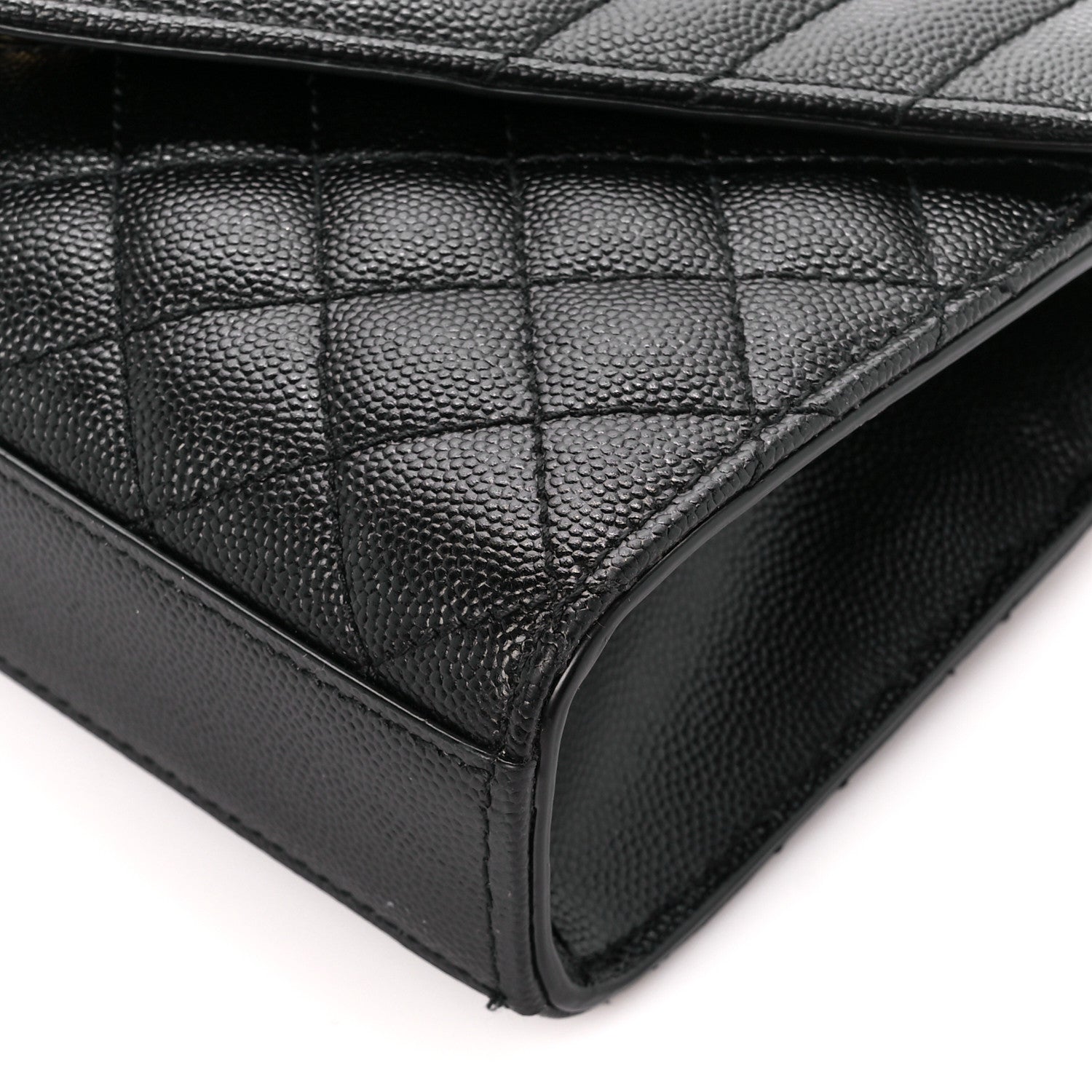Saint Laurent Grain De Poudre Textured Mixed Matelasse Triquilt Small Monogram Satchel Black 11 of 11