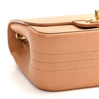 Chanel Grained Calfskin Mini Square Classic Pure Flap Brown 8 of 9