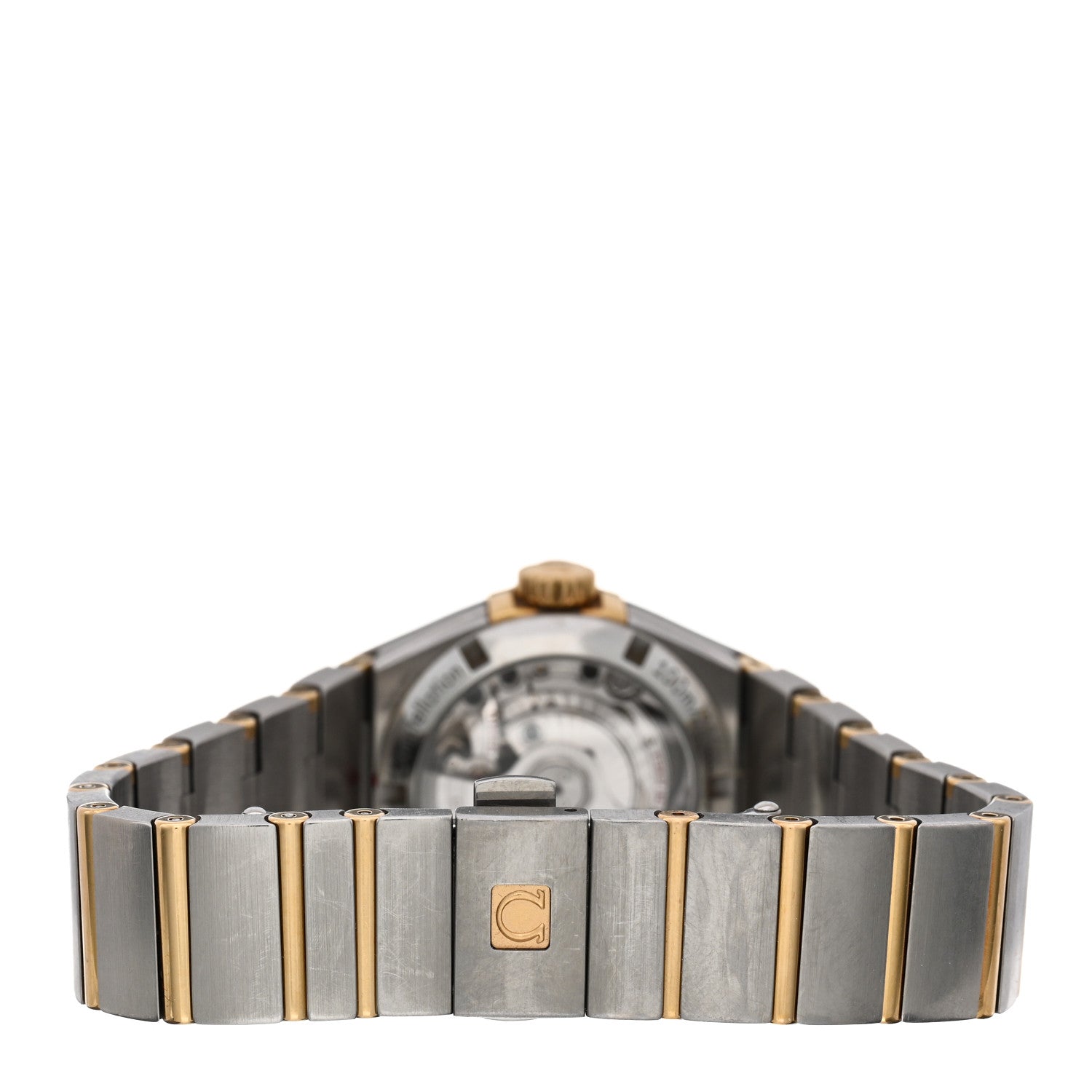 Omega Stainless Steel 18K Yellow Gold Diamond Bezel Yellow Mother of Pearl 27mm Constellation Automatic Watch 123.25.27.20.57.002 3 of 4