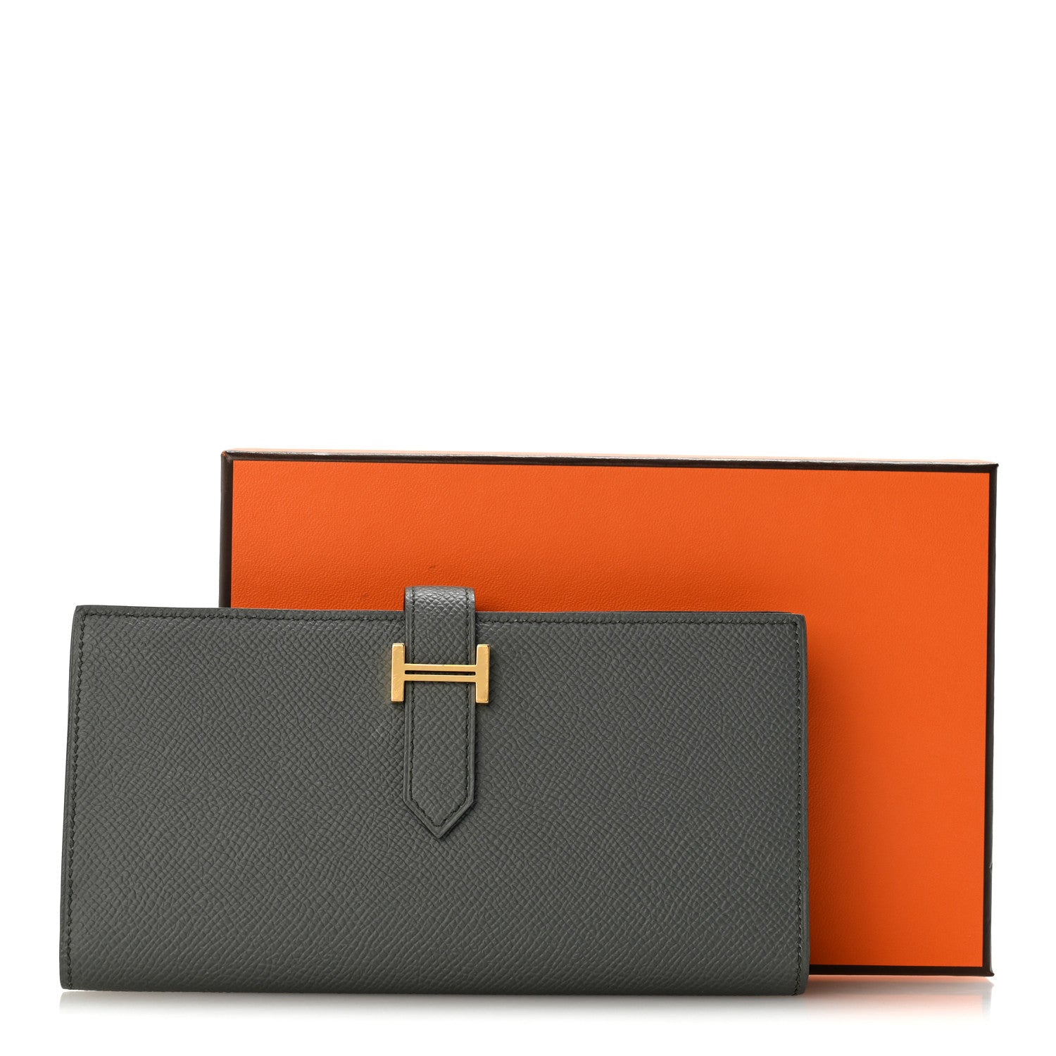 Hermes Epsom Bearn Gusset Wallet Vert Amande 10 of 10